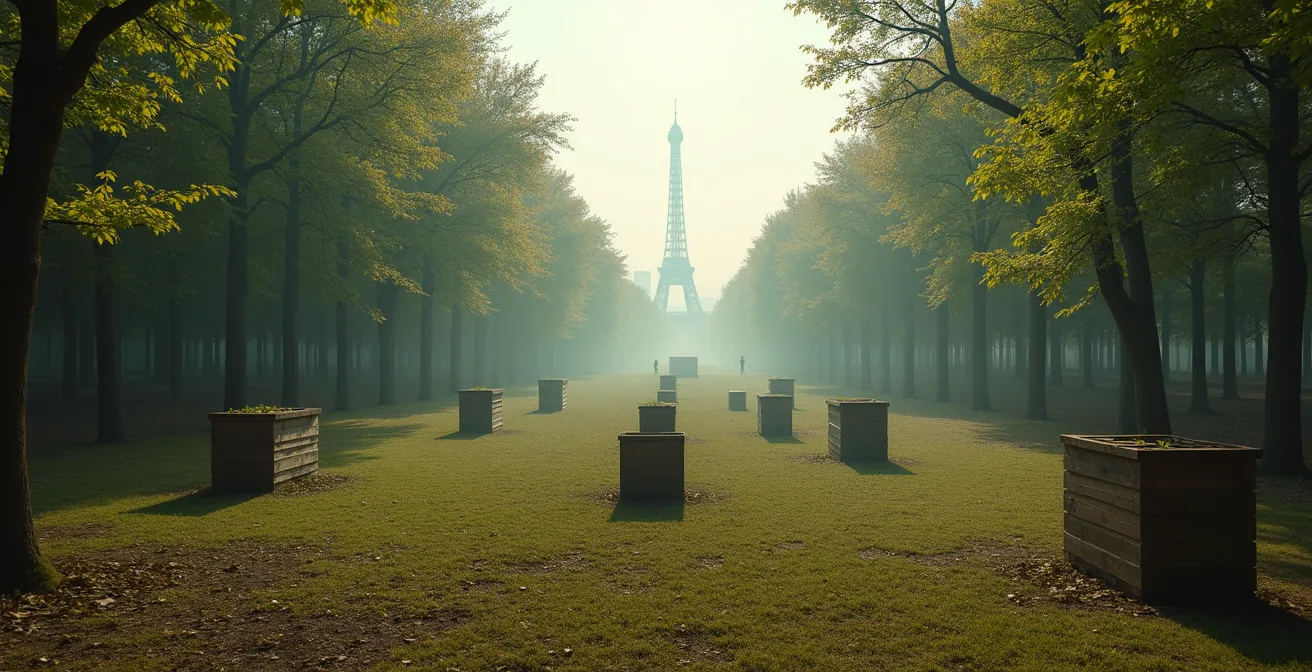 Axe Environnemental & Minimaliste : terrain de paintball en forêt aux portes de Paris