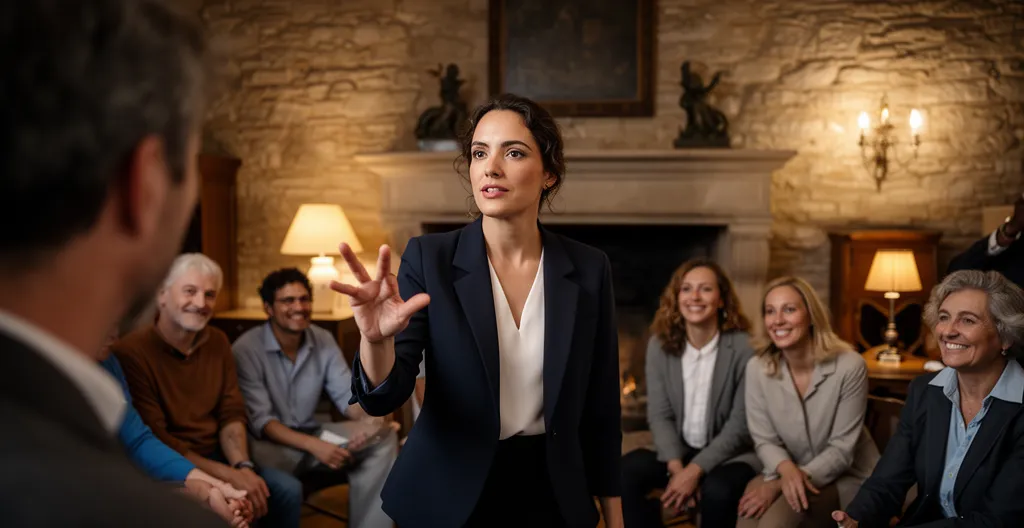 Collaboratrice prenant spontanément le lead lors d'une murder party entreprise